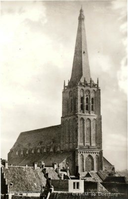 Doesburg, gezicht op met kerk, circa 1956