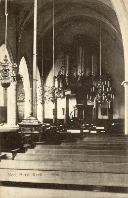 Epe, NH kerk interieur, circa 1910