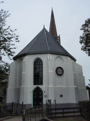 Abbekerk, NH kerk (witte kerkje) met barometer, 2007