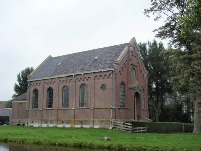 Middelie, zijaanzicht doopsgezinde kerk, 2007