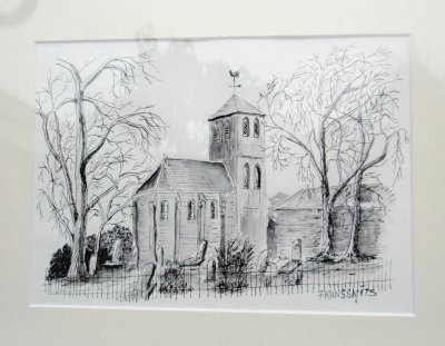 Westerland, Nicolaaskerk tekening Frans Smits l.jpg