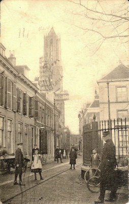 Utrecht, Dom met Jansstraat, circa 1900