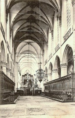 Dordrecht, interieur Grote Kerk 2, circa 1921