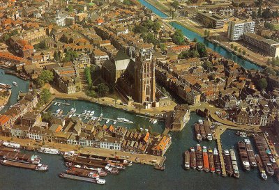 Dordrecht, zicht op oud Dordrecht