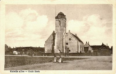 Katwijk aan Zee, Oude Kerk, circa 1920