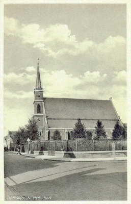 Leiderdorp, Dorpskerk circa 1935 (NH kerk) 2