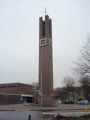 Dronten, toren bij PKN kerk Open Hof, 2007