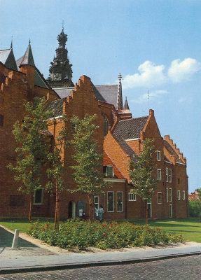 Nijmegen, kanunnikenhuisjes bij St Stevenskerk, circa 1970