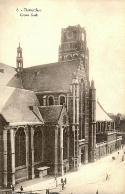 Rotterdam, Grote Kerk, circa 1925