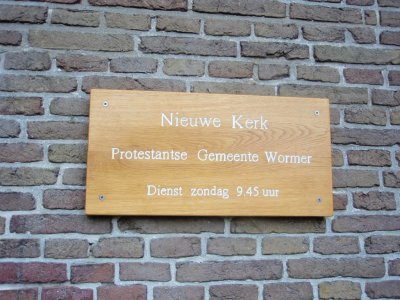 Wormer, Nieuwe Kerk prot bord, 2007.jpg