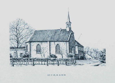 Horssen, NH kerk tekening, 2008