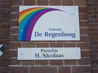 Nieuwveen, RK kerk bord, 2008