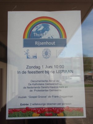 Rijsenhout, biljet aan Ontmoetingskerk, 2008.jpg