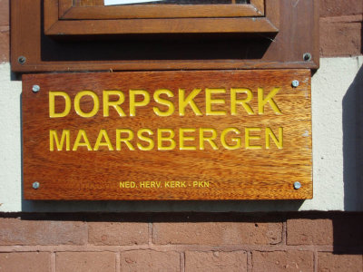 Maarsbergen, Dorpskerk bord, 2008