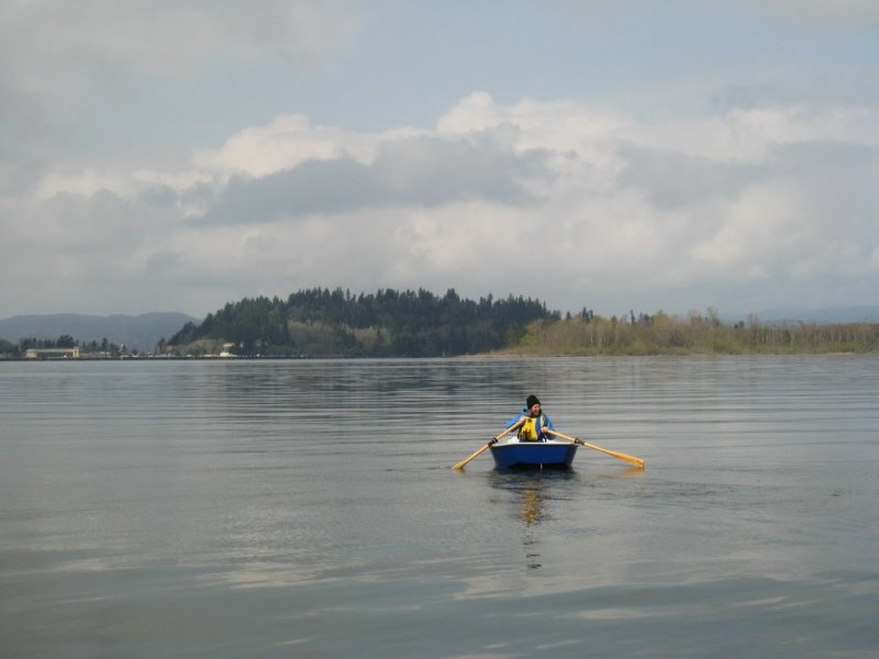 Second mate, exploring the MARAD Basin, off a bit towards Tongue Point.