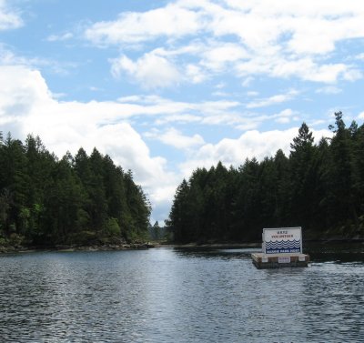 Inner section of Pirates Cove; float serves the volunteer Marine park host.