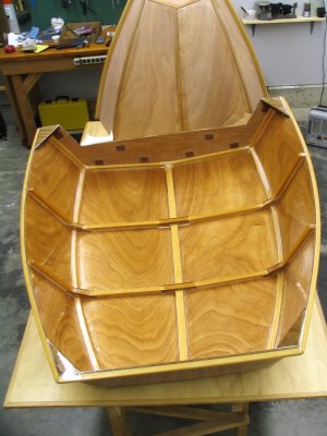Two coats of resin, aft section.