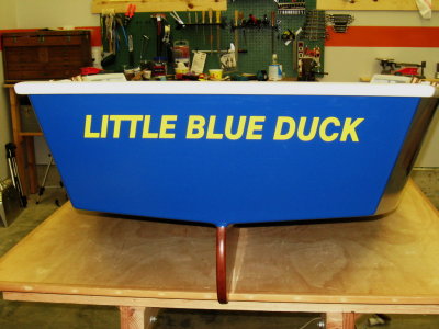 A little stern bling, to identify the duck.  From Action Signs, easy and quick.