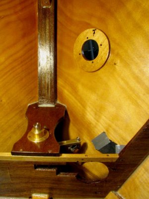 Inside of exhaust thruhull and backing plate. Below frame 12 is passage for exhaust.