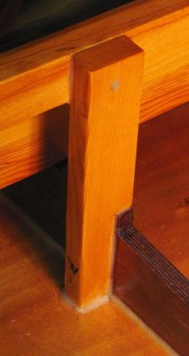 Detail of stringer attachment to frame.