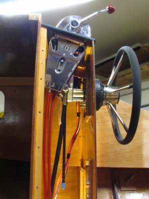 The innards. Tight fits, here and there. Single lever control later replaced.