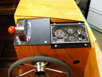 Top o' the helm to ya! Single lever control replaced later -- see Part IV.