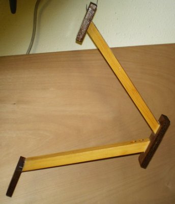 Supports for aftmost floorboard. Removable for service to steering tackle.