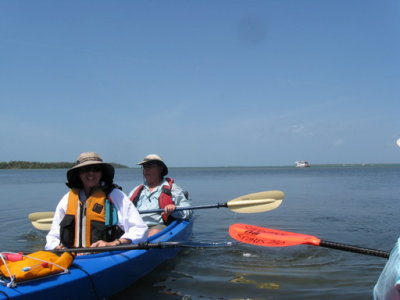 Vicki and Jan in their WS Aurora, a good open cockpit boat for the mangrove islands.