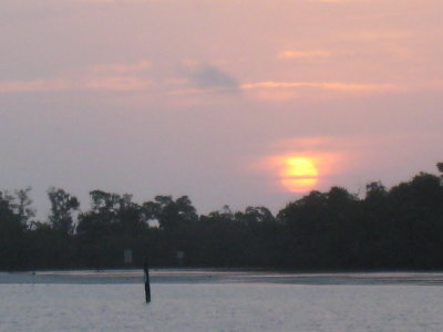 Sunrise over Ding Darling USFWS Refuge, Sanibel Island. Gulf Coast Florida.