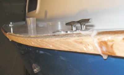 Squeezeout, center piece, port side; making fillets a bear, adjacent to paint.