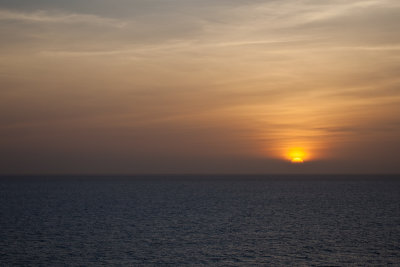 a hazy sky