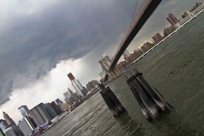 Storm over Brooklyn Bridge