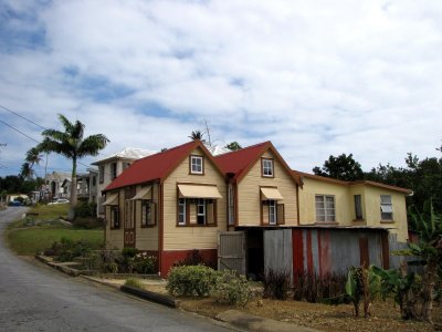 Chattel houses, des maisons mobiles colores  travers la campagne de la Barbade