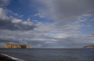 Perce Rock at end of the rainbow.jpg