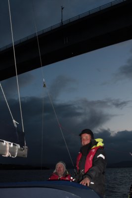 Duncan and Bill pass the bridge