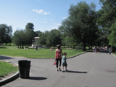 Walking in Boston Common