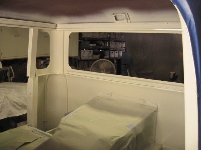 Rear of interior painted