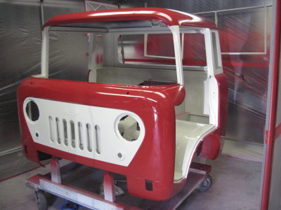 Cab finished with clear