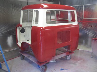 Cab finished with clear