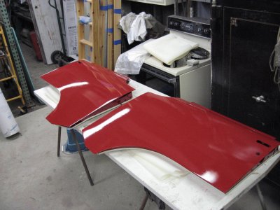 Doors painted and cleared