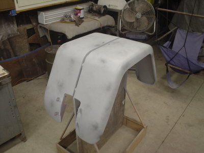 Bed fenders in high build primer