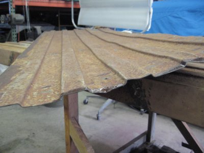 One of the wavy bed panels from a donor bed