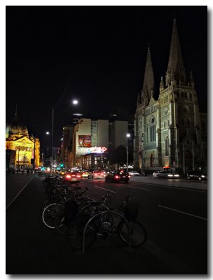 flinders street at night...