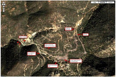 Aerial view of the Sunflower Mine area