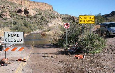 Apache Trail Road Flooded