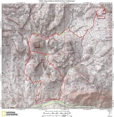 Walnut Canyon Loop Map
