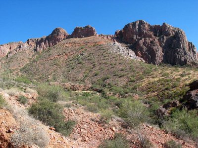 Switchbacks High on Mountain Side