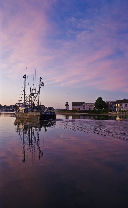 July : Silver Fox leaving Hyannis at Dawn