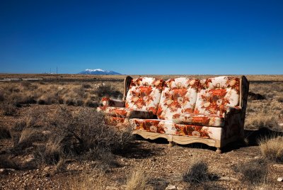 Abandoned couch, east of Flagstaff.