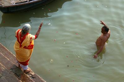 Puja in the Ganges, Varanasi.